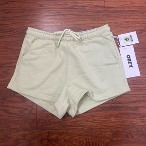 Light green sweat shorts
